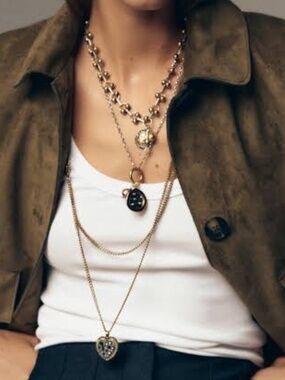 NWT Zara 3 Pack Combination Coin Chain Necklaces.